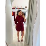 CONJUNTO MAX CAMISA COM SHORT E CINTO - VERMELHO
