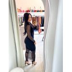 VESTIDO TULE COM RECORTE FRONTAL