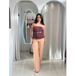 BLUSA EM ALFAIATARIA SEM ALÇA - OFF WHITE