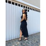 VESTIDO EM CREPE GOLA BOBA PRETO