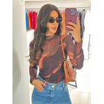 BLUSA EM TULE TIE DYE ESCURA