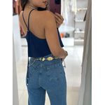 CROPPED EM TECIDO MARRANT AZUL