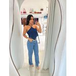 CROPPED EM TECIDO MARRANT AZUL