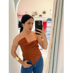 BLUSA SEM ALÇA EM ALFAIATARIA