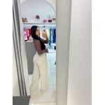 CALÇA PANTALONA EM VISCO LINHO 