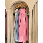 VESTIDO EM TECIDO MARRANT COM COSTAS ABERTAS- ROSA
