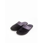 Chinelo Pelúcia Xadrez Preto