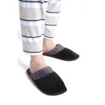 Chinelo Pelúcia Xadrez Preto