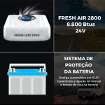 AR CONDICIONADO DE TETO PARA MOTORHOME 8.800 BTUS, 24V, COR BRANCO - TOP RV