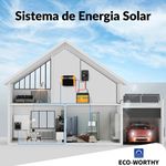 Bateria de fosfato de ferro e lítio LiFePO4 12V 100Ah - Marca ECO WORTHY