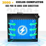 Bateria de fosfato de ferro e lítio LiFePO4 12V 150Ah - Marca ECO WORTHY