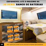 Bateria de fosfato de ferro e lítio LiFePO4 12V 150Ah - Marca ECO WORTHY
