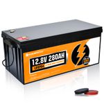 Bateria de fosfato de ferro e lítio LiFePO4 12V 280Ah - Marca ECO WORTHY