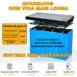 Bateria de fosfato de ferro e lítio LiFePO4 12V 280Ah - Marca ECO WORTHY