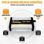Carregador DCDC 12V 40A para carga de bateria MPPT integrado Marca Eco Worthy