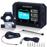 Display tela tocável de 3,5" 300A para monitoramento bateria 12V LiFePO4 c/ sensor Hall baterias AGM e lítio Eco Worthy
