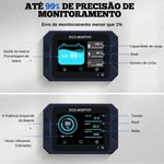 Display tela tocável de 3,5" 300A para monitoramento bateria 12V LiFePO4 c/ sensor Hall baterias AGM e lítio Eco Worthy