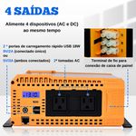 INVERSOR DE ENERGIA ONDA PURA 2000W OFF GRID DE 12V PARA 220V MARCA ECO WORTHY