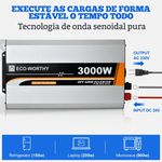 INVERSOR DE ENERGIA ONDA PURA 3000W OFF GRID DE 24V PARA 220V MARCA ECO WORTHY