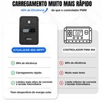 Controlador de carga solar Regulador 12V / 24V Autoswitch 40A MPPT OLED Display Marca Eco Worthy