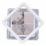 Claraboia de Teto com ventilacao 1 Vel. estrutura aluminio Tampa cor Branco - Teto 30-60mm - 350x350 modelo HG