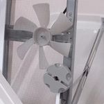 Claraboia de Teto com ventilacao 1 Vel. estrutura aluminio Tampa cor Branco - Teto 30-60mm - 350x350 modelo HG