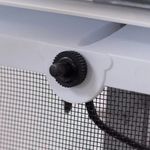 Claraboia de Teto com ventilacao 1 Vel. estrutura aluminio Tampa cor Branco - Teto 30-60mm - 350x350 modelo HG