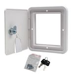Entrada de Agua com tampa e chave Cor BRANCO - 150 MM X 120MM - TOPRV