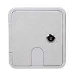 Entrada de Agua com tampa e chave Cor BRANCO - 150 MM X 120MM - TOPRV