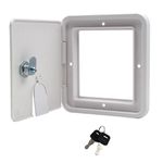 Entrada de Agua com tampa e chave Cor BRANCO - 150 MM X 120MM - TOPRV