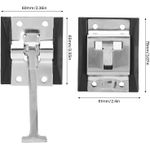 Suporte externo para fixar abertura porta tulha CROMADO SILVER