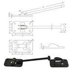 Suporte externo para fixar abertura porta tulha CROMADO BRANCO