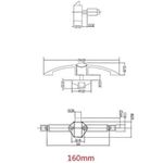 Fechadura Para Moveis Modelo Cor Prata Fosco Grande 160mm