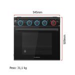 Combinado Fogão 3 bocas com forno de acendimento 12V cor preto Modelo FGR21G3A2 FURRION