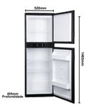 Geladeira Automotiva TOP170 - 12/24V - 170L - Cor Preta - TOP RV