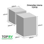 Geladeira Automotiva TOP35 - 12/24V -35L - TOP RV