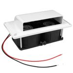 Grade de ventilação quadrado 1 vel. 12V- Branco