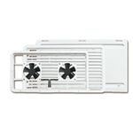 Grade De Ventilacao Externa Branca com ventoinha dupla 518X278MM