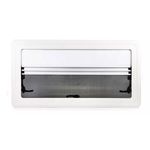 Janela basculante de acrilico 350X280 com blackout e antimosca Aluminio Retangular RETA