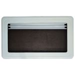 Janela basculante de acrilico 1450X550 com blackout e antimosca - aluminio bolha externa