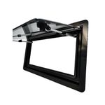 Janela basculante de acrilico 1450X550 com blackout e antimosca - aluminio bolha externa
