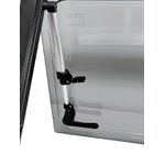 Janela basculante de acrilico 1450X550 com blackout e antimosca - aluminio bolha externa