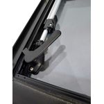 Janela basculante de acrilico 1450X550 com blackout e antimosca - aluminio bolha externa