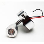 Luminaria Led 12V INTERNA com Suporte de Fixação CURTO cromado fosco