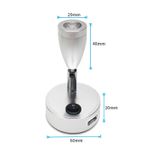 Luminaria Led 12V INTERNA com Suporte de Fixação CURTO cromado fosco
