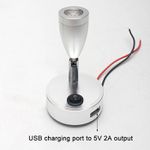 Luminaria Led 12V INTERNA com Suporte de Fixação CURTO cromado fosco