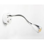 Luminaria Led 12V INTERNA com Suporte de Fixação LONGO cromado fosco