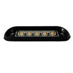 Luminaria Led 12 V de Fixação externa para motorhome e trailer cor PRETO 6000K