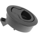 Fechadura Para Moveis Modelo Push Lock GRANDE Redondo PRETO Fosco