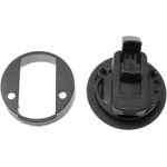 Fechadura Para Moveis Modelo Push Lock GRANDE Redondo PRETO Fosco